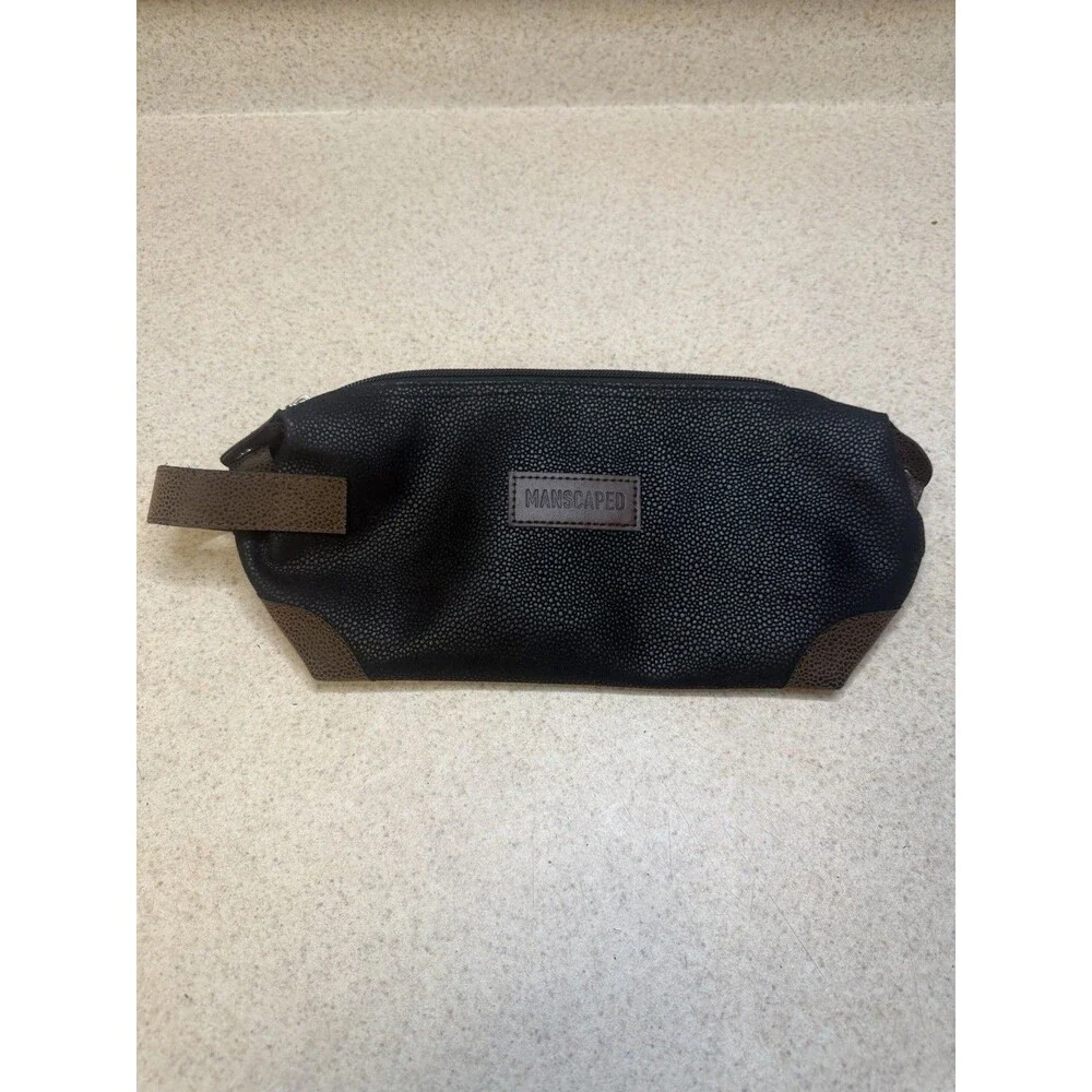 MANSCAPED® The Shed Men's Premium Quality Toiletry Bag, PU Leather Dopp Kit